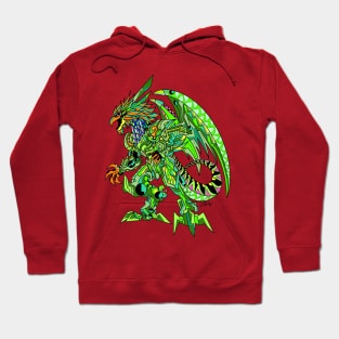 jade diamond quetzalcoatl mecha dragon ecopop robot mexican pattern art Hoodie